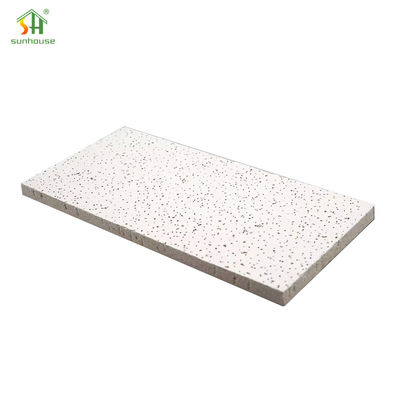 Moisture Resistant Mineral Fiber Ceiling Tiles Waterproof Rock Wool Panels 600x600mmx20mm