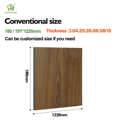 100% Real Wood Medium Plank (5.1-6.9in) SPC Click Flooring with Bf1-S1 Fire Reaction for Modern Indoor Applications