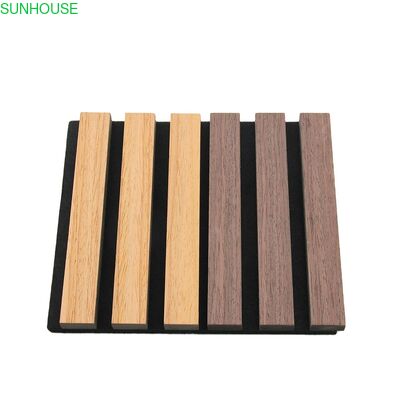 Ein guter Preis. Modern Design Natural Veneer Oak Polyester Acoustic Slat Wall Panel Wooden Decorative Panel for Living Room Graphic Solution Online