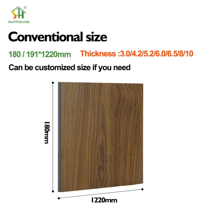 Modern 4.5mm/6mm SPC Click Flooring Moisture-Proof Wear Resistant Vinyl SPC Flooring for Hotels with Parquet Surface