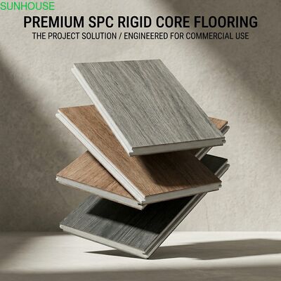 Holzmaserung Click Lock Rigid Core SPC Click-Bodendiele für die Innen- und Außendekoration